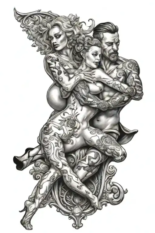 cuckold swinger sharing wife tattoo design idea