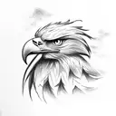 warrior,never giveup, phoenix, eagle tattoo design idea