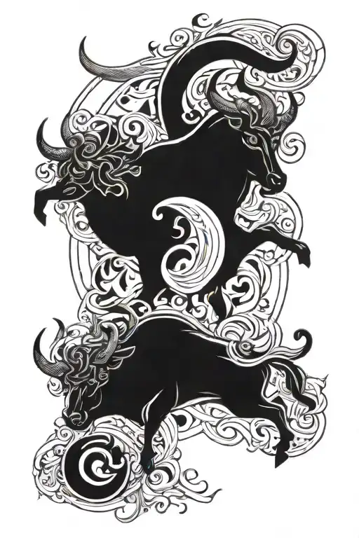 THE Haritage in typography   and Taurus tattoo design idea