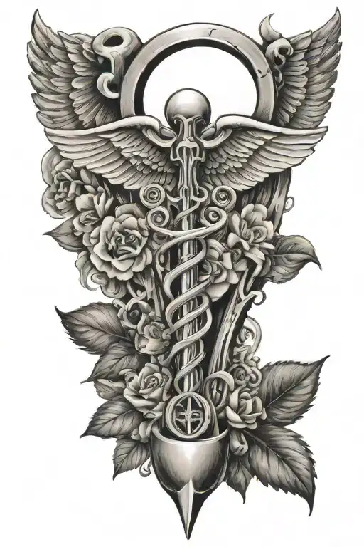 caduceus memorial tattoo design tattoo design idea