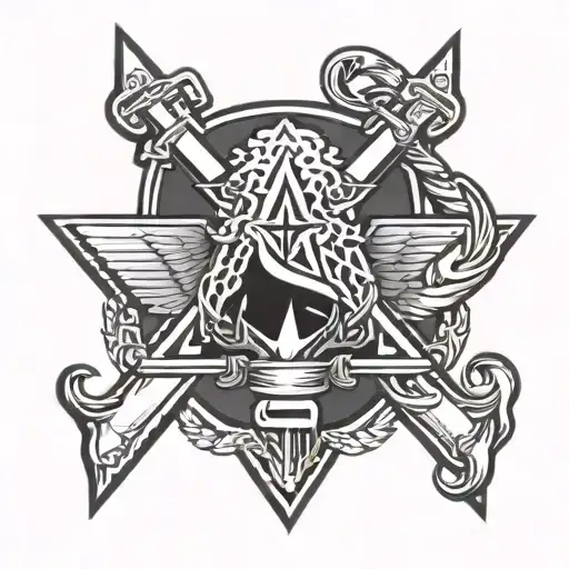 US Army 1st infantry division tattoo design idea