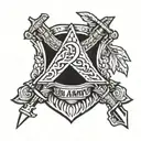 US Army 1st infantry division tattoo design idea