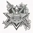 US Army 1st infantry division tattoo design idea
