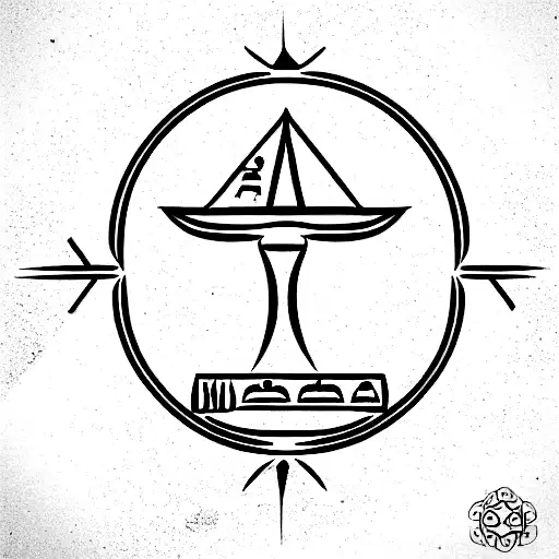 ancient egyptian cartouche with heirogliphics tattoo design idea