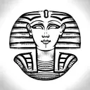 ancient egyptian cartouche with heirogliphics tattoo design idea