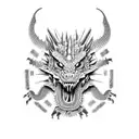 Aztec dragon, upiicsa dragon, quetzal, made of gears tattoo design idea