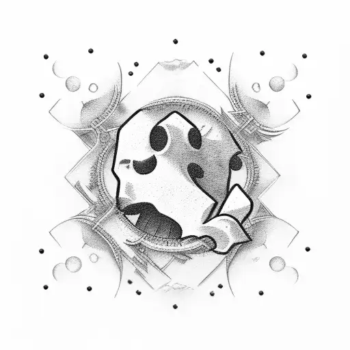 boardgame ghost cookies tattoo design idea