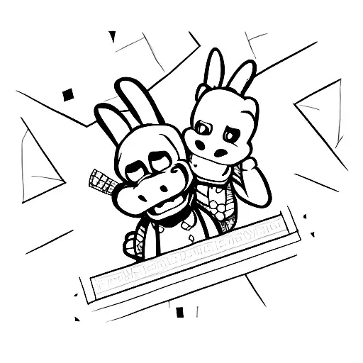 FNAF Bonnie and Freddy tattoo design idea
