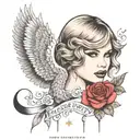 Taylor Swift lyrics with her face tattoo design idea