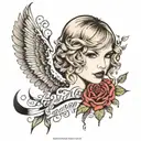 Taylor Swift lyrics with her face tattoo design idea