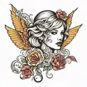 Taylor Swift lyrics with her face tattoo design idea