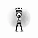 A tattoo combining the iconic image of MS Dhoni's helicopter shot with Rajnikant's signature pose tattoo design idea