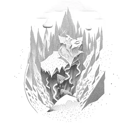 Allegory of the cave tattoo design idea