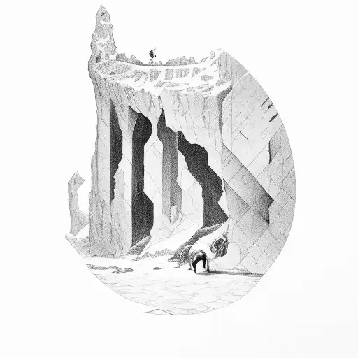 Allegory of the cave tattoo design idea