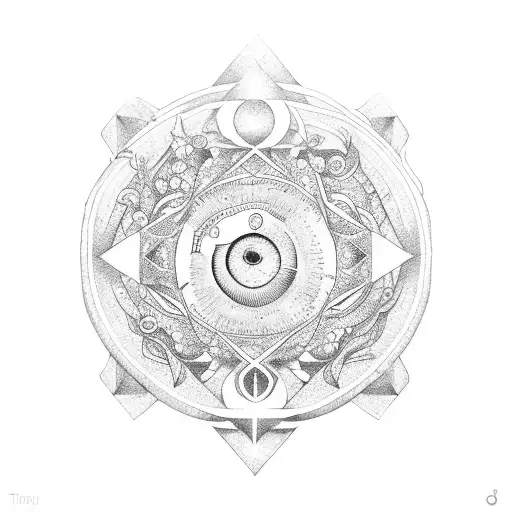 Aquarius and olive wreath tattoo design idea