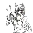 devil and angel  tattoo design idea