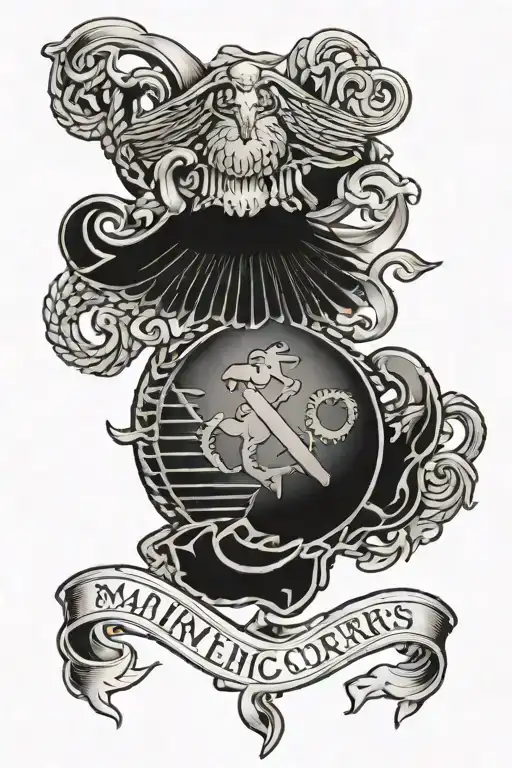 marine corps military tattoo tattoo design idea