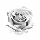 the name Alejandro with roses all around the name  tattoo design idea