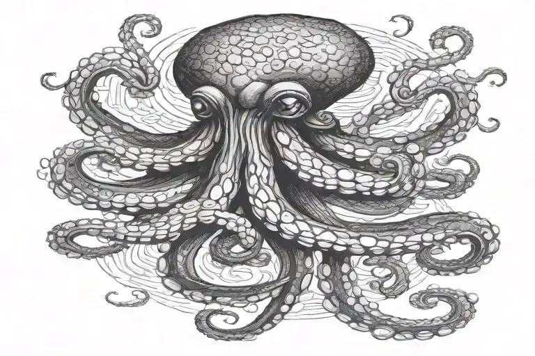 octopus tentacles tattoo design idea