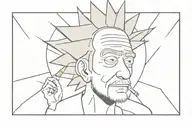 rick sanchez getting high  tattoo design idea