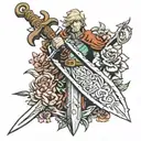 Vinland Saga Thorfinn's dagger tattoo design idea