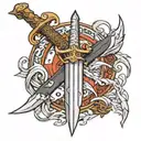 Vinland Saga Thorfinn's dagger tattoo design idea