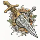 Vinland Saga Thorfinn's dagger tattoo design idea