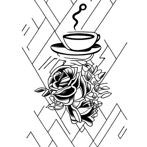 Espresso fineline tattoo design idea