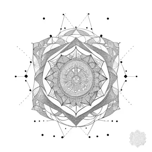 "it all begins with you" girly pretty geometric  tattoo design idea