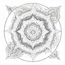 elbow Mandala expanding tattoo design idea