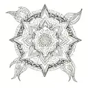 elbow Mandala expanding tattoo design idea