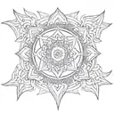 elbow Mandala expanding tattoo design idea