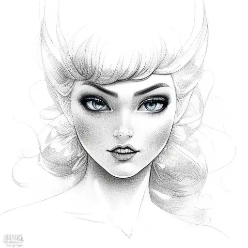 cinderella tattoo design idea