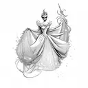 cinderella tattoo design idea