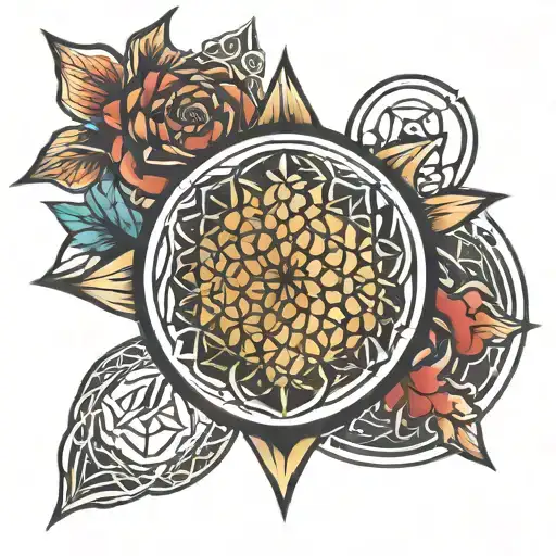 flower of life sigil  tattoo design idea