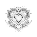 make a tatto with the name Aleen ,Elias ,Lian & Rawan making in a heart tattoo design idea