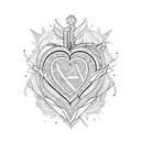 make a tatto with the name Aleen ,Elias ,Lian & Rawan making in a heart tattoo design idea