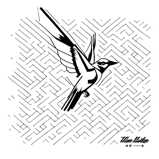 blackbird tattoo design idea