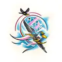 blackbird tattoo design idea