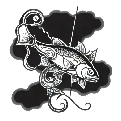 fishing hook memorial tattoo tattoo design idea