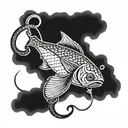 fishing hook memorial tattoo tattoo design idea