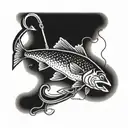 fishing hook memorial tattoo tattoo design idea