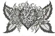Set your heart ablaze tattoo design idea