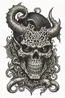 scary, death, devil, dark tattoo design idea