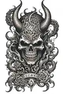 scary, death, devil, dark tattoo design idea