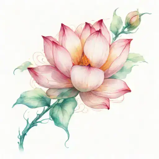 Sharp vine wrapped around a bicep with a one lotus tattoo design idea