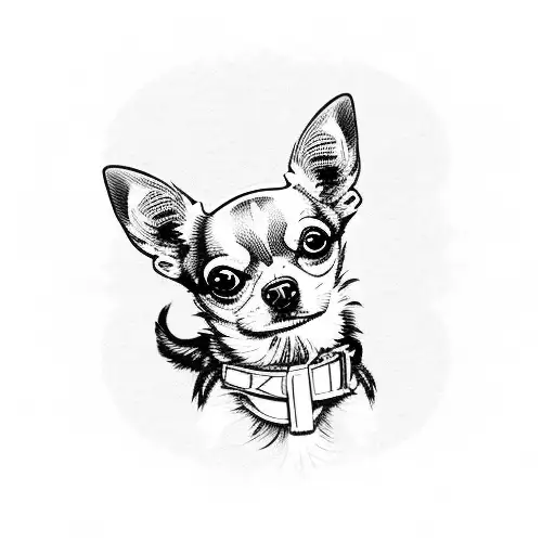 chihuahua with name jojo  tattoo design idea