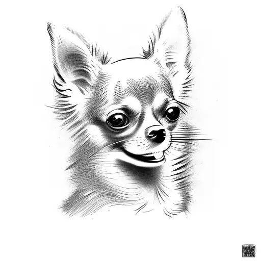 chihuahua with name jojo  tattoo design idea