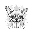 chihuahua with name jojo  tattoo design idea