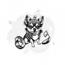 chihuahua with name jojo  tattoo design idea